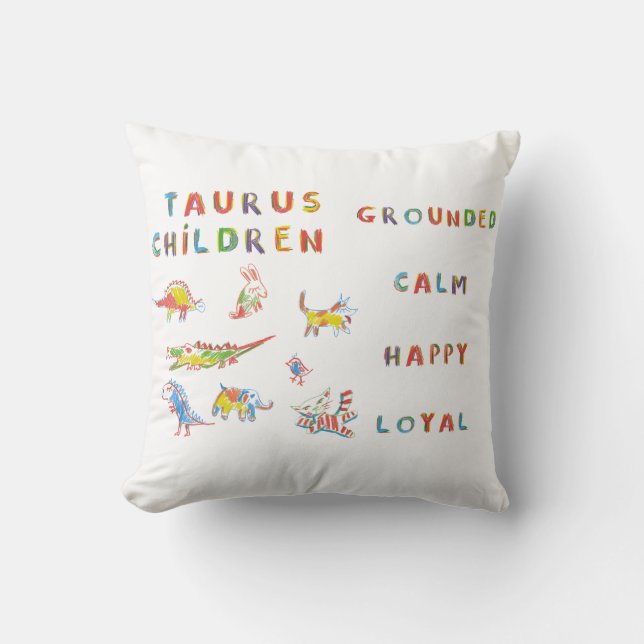 Taurus Child Zodiac Pillow Kudde (Framsida)