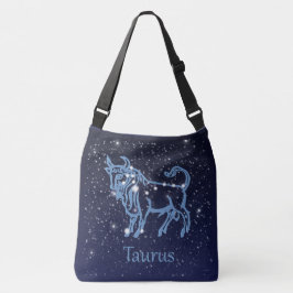 Taurus Constellation and Zodiac Sign med stjärnor Axelväska