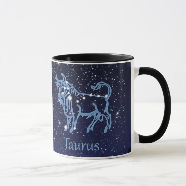 Taurus Constellation and Zodiac Sign med stjärnor Mugg (Höger)