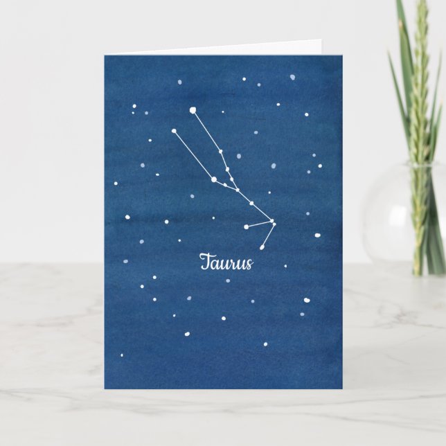 Taurus Constellation Astrology Grattis på födelsed Kort (Framsida)