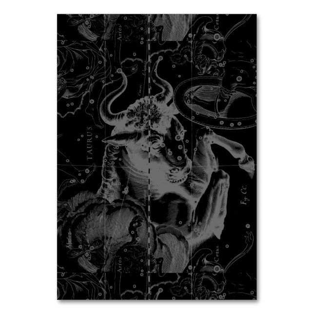 Taurus Constellation Hevelius 1690 Decor Bordsnummer (Framsidan)