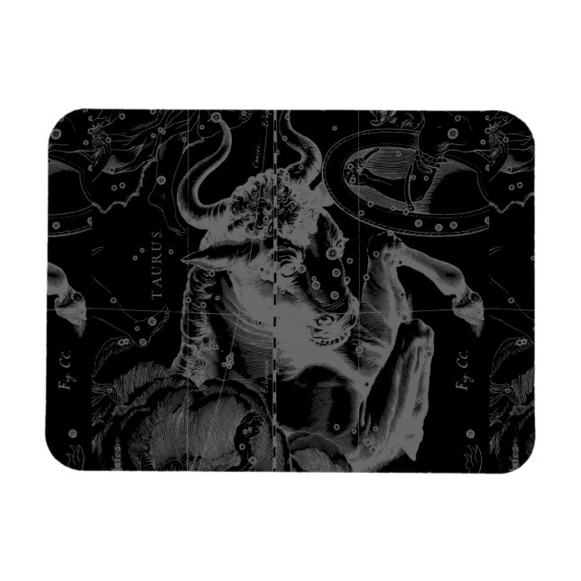 Taurus Constellation Hevelius 1690 Decor Magnet (Horisontell)