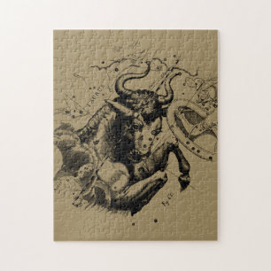 Taurus Constellation Hevelius 1690 Engrave Pussel