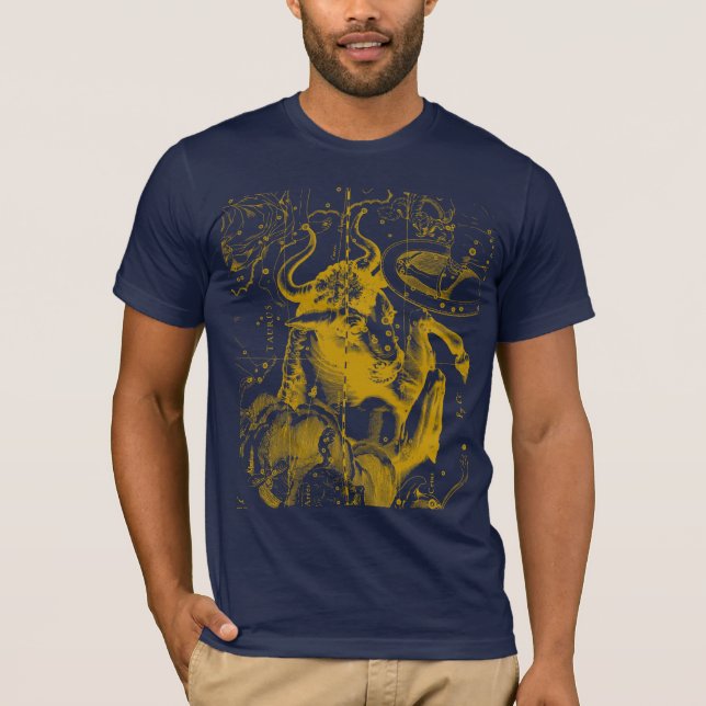 Taurus Constellation Hevelius 1690 Mode Tee Shirt (Framsida)