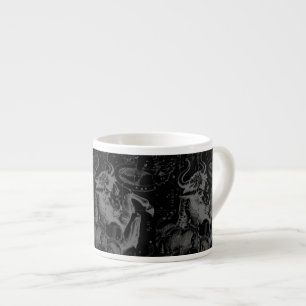 Taurus Constellation Karta Hevelius 1690 on Black Espressomugg