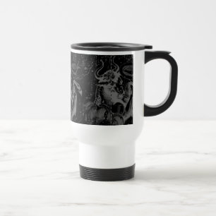 Taurus Constellation Karta Hevelius 1690 on Black Resemugg