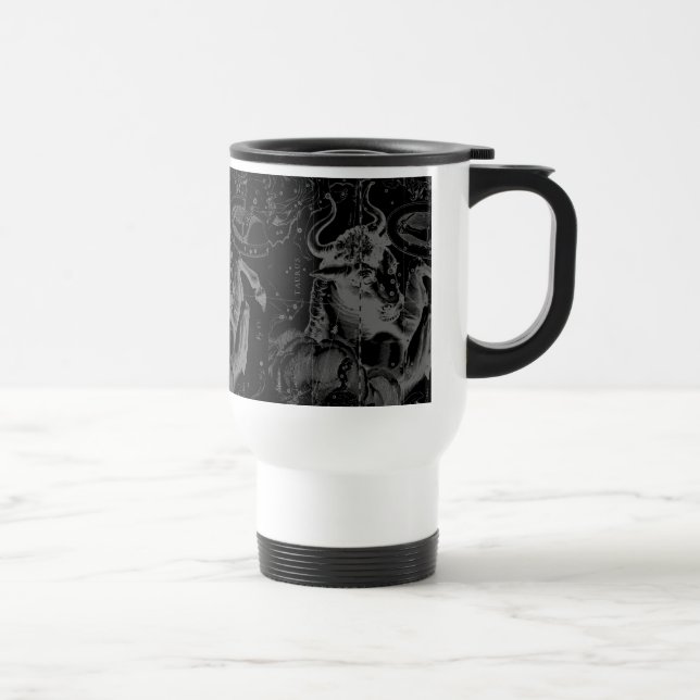Taurus Constellation Karta Hevelius 1690 on Black Resemugg (Höger)