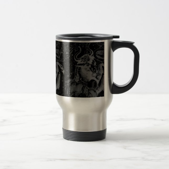 Taurus Constellation Karta Hevelius 1690 on Black Resemugg (Höger)
