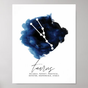 Taurus Constellation-teckenspår Poster