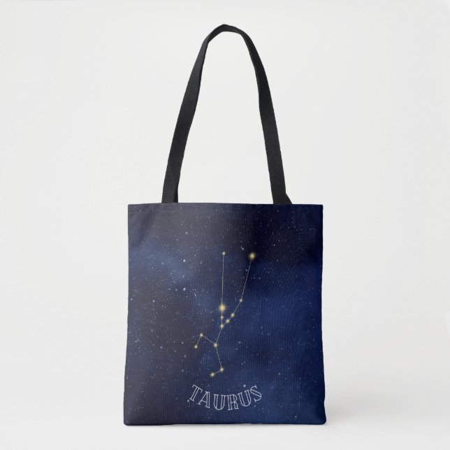 Taurus Constellation Tote Bag Tygkasse (Framsida)