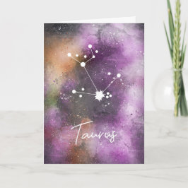 Taurus Constellation Zodiac Lila Galaxy Kort
