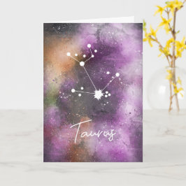 Taurus Constellation Zodiac Lila Galaxy Kort