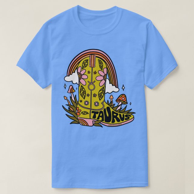 Taurus Cowboy Boot T Shirt (Design framsida)
