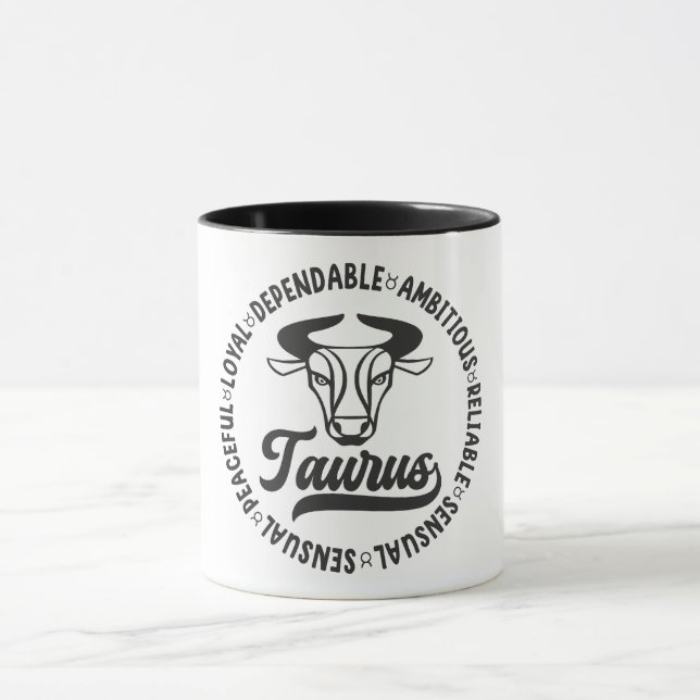 Taurus/Cute Zodiac-tecken Mugg (Center)