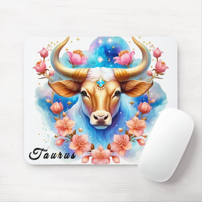 Taurus/Cute Zodiac-tecken Musmatta (Med mus)