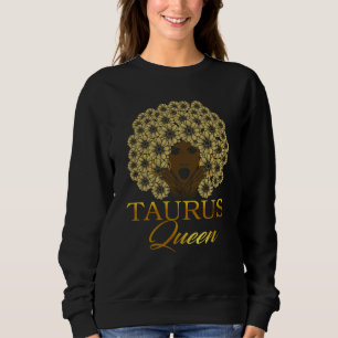 Taurus Drottning Svart Kvinna Afro Naturligt Hår A T Shirt