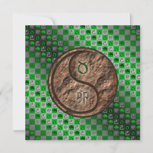 Taurus & Earth Rabbit Kort (Framsida)