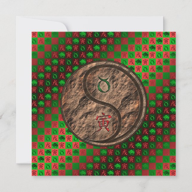 Taurus & Earth Tiger Kort (Framsida)