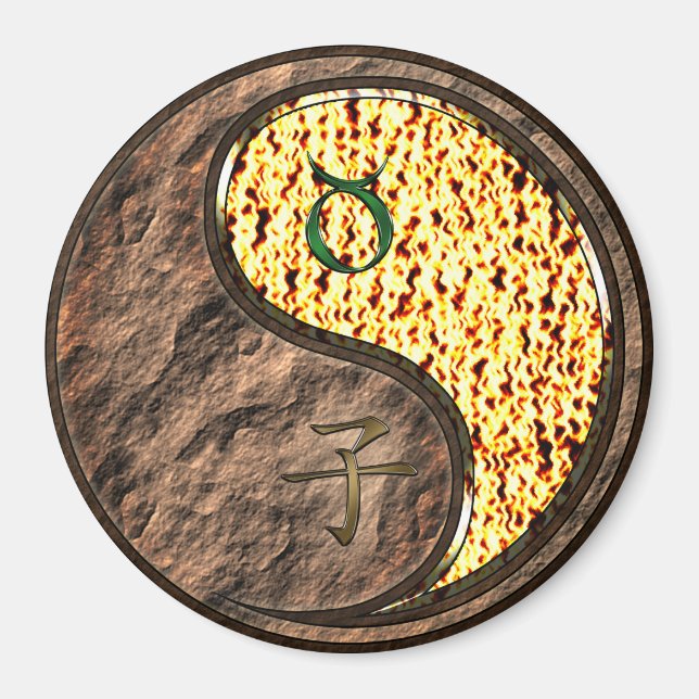 Taurus & Eldratsen Magnet (Framsidan)