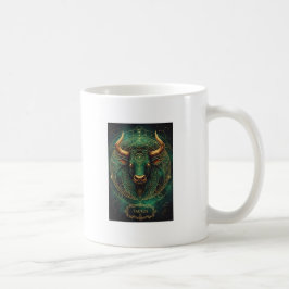 Taurus Emerald and Gold Astrology Coffee Cup Kaffemugg