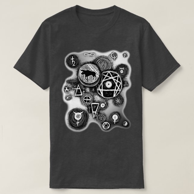 Taurus Esoteric Symbols T Shirt (Design framsida)
