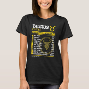 Taurus Facts Fantastisk Zodiac Sign Taurus Birthda T Shirt