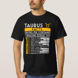 Taurus Facts Zodiac Horoscope Funny Astrology Star T Shirt