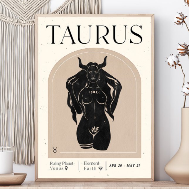 Taurus Feminine Zodiac Poster (Skapare uppladdad)