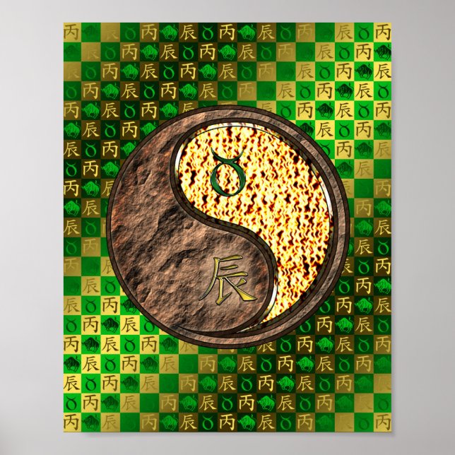 Taurus & Fire Dragon Poster (Framsidan)