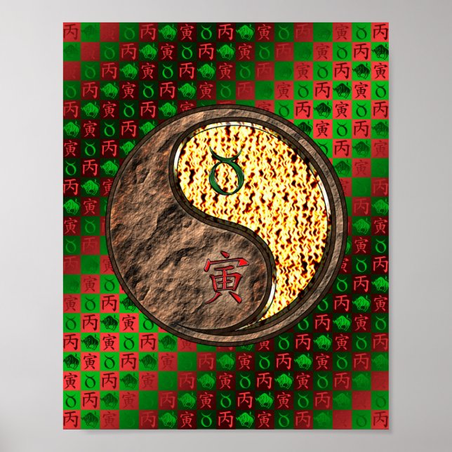 Taurus & Fire Tiger Poster (Framsidan)