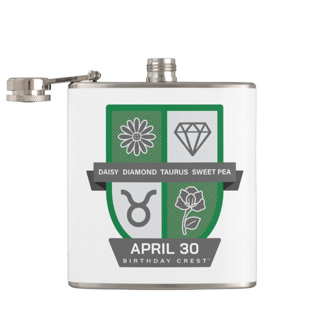 Taurus Födelsedags Crest™ för 20-30 april Fickplunta (Öppnad)