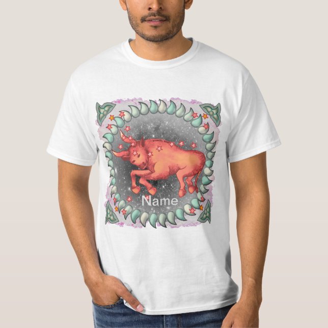 Taurus födelsedagskalv t-shirts (Framsida)