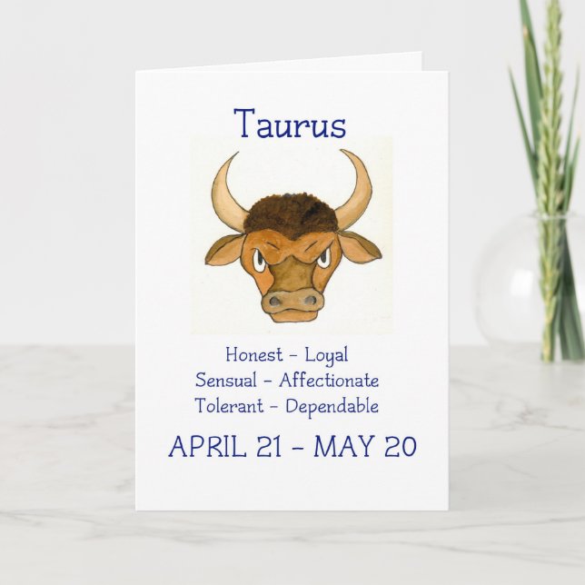 "Taurus"-födelsedagskort Kort (Framsida)