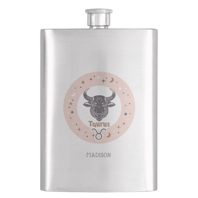 Taurus för anpassad namnzodiac-signering fickplunta (Framsidan)
