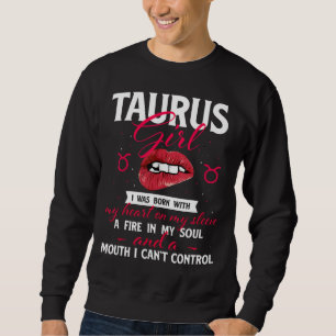 Taurus Girl Zodiac Sign Astrology Astrologer Horo Lång Ärmad Tröja