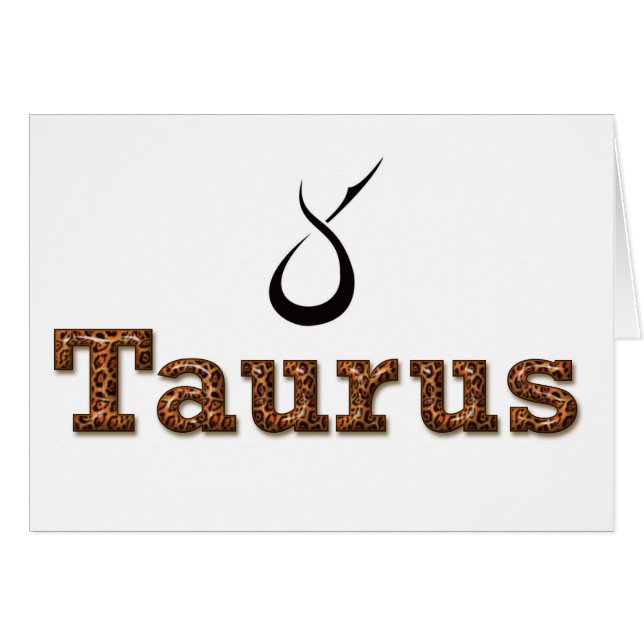 taurus, hälsningskort (Framsidan Horizontal)