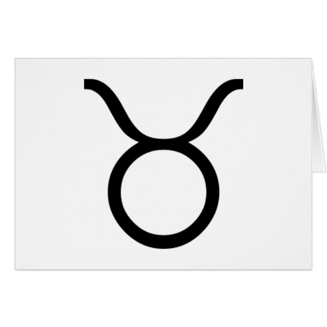 Taurus Hälsningskort (Framsidan Horizontal)
