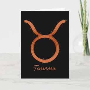 Taurus-hälsningskort - tomt kort