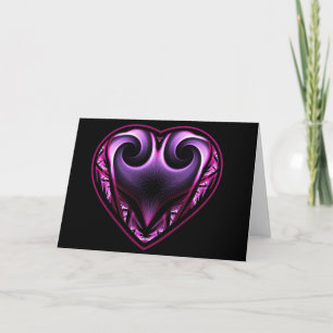 Taurus Heart Fractal Hälsning-kort Kort