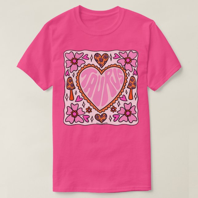 Taurus Heart T Shirt (Design framsida)