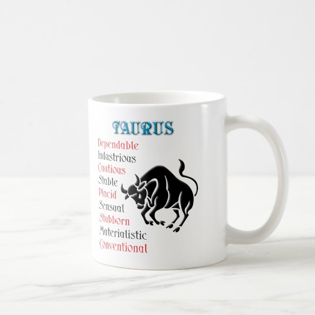 Taurus Horoscope Zodiac-tecken Kaffemugg (Höger)