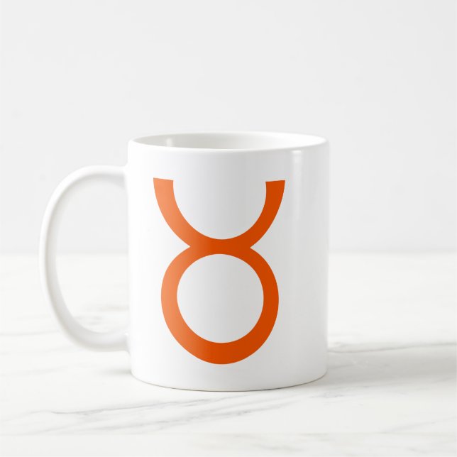 Taurus i Orange Kaffemugg (Vänster)