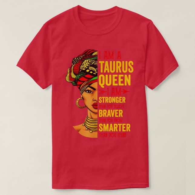 Taurus jag är en starkare födelsedag för Taurus Zo T Shirt (Design framsida)