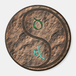 Taurus & Jordhund Magnet
