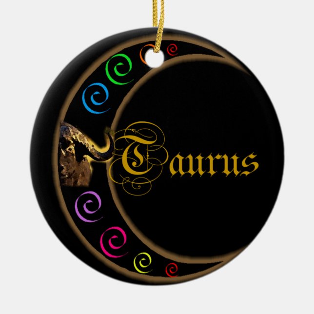 Taurus Julgransprydnad Keramik (Framsidan)