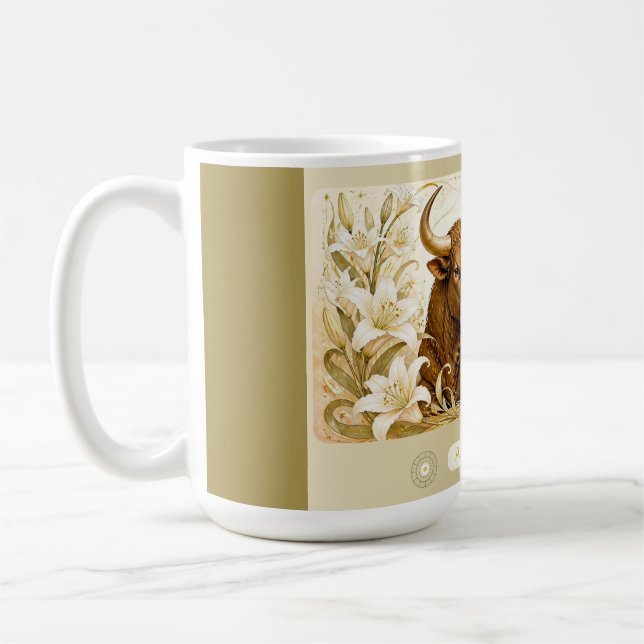 Taurus Lily Art Nouveau-mugg Kaffemugg (Vänster)