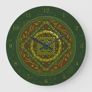 Taurus Mandala Clock Stor Klocka