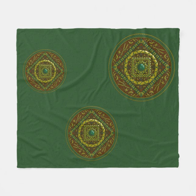Taurus Mandala Flanblanka Fleecefilt (Framsidan (Horisontell))