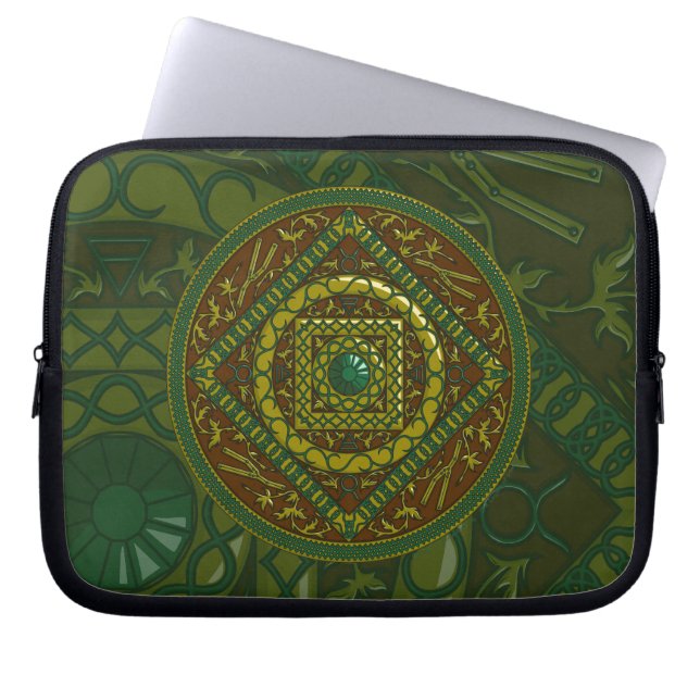 Taurus Mandala Fodral för Bärbar Dator (Framsidan)