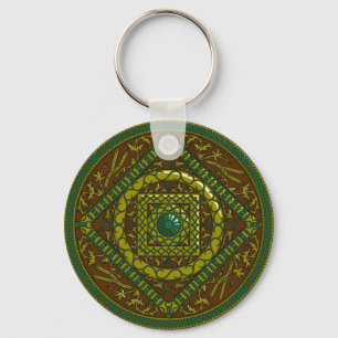 Taurus Mandala Keychain Nyckelring